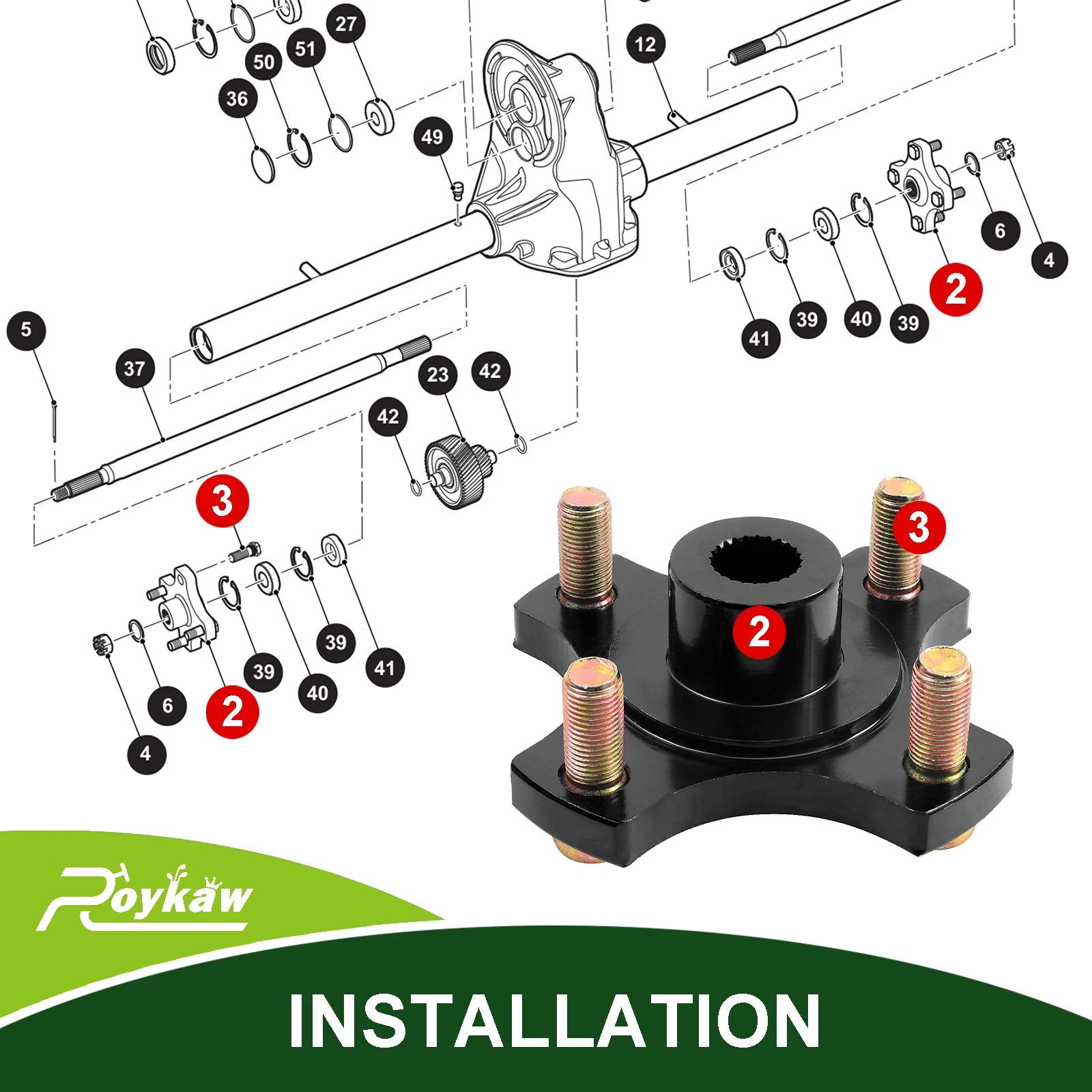 Rear Wheel Hub Flange Plate | EZGO-Cartzilla Golf Cart Parts &amp; Accessories