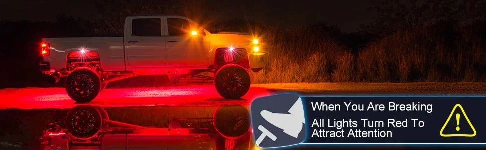Rock Lights For Trucks 4/6/8/10 Pods RGB LED Rock Lights With APP/Remote Control Music Mode For Pickup Off Road RZR SUV