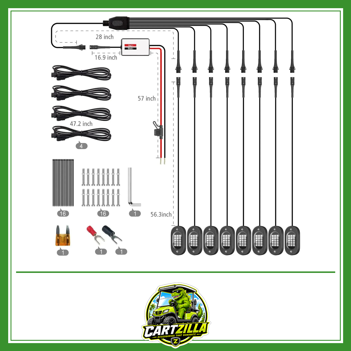Rock Lights For Trucks 4/6/8/10 Pods RGB LED Rock Lights With APP/Remote Control Music Mode For Pickup Off Road RZR SUV ATV New-Cartzilla LLC