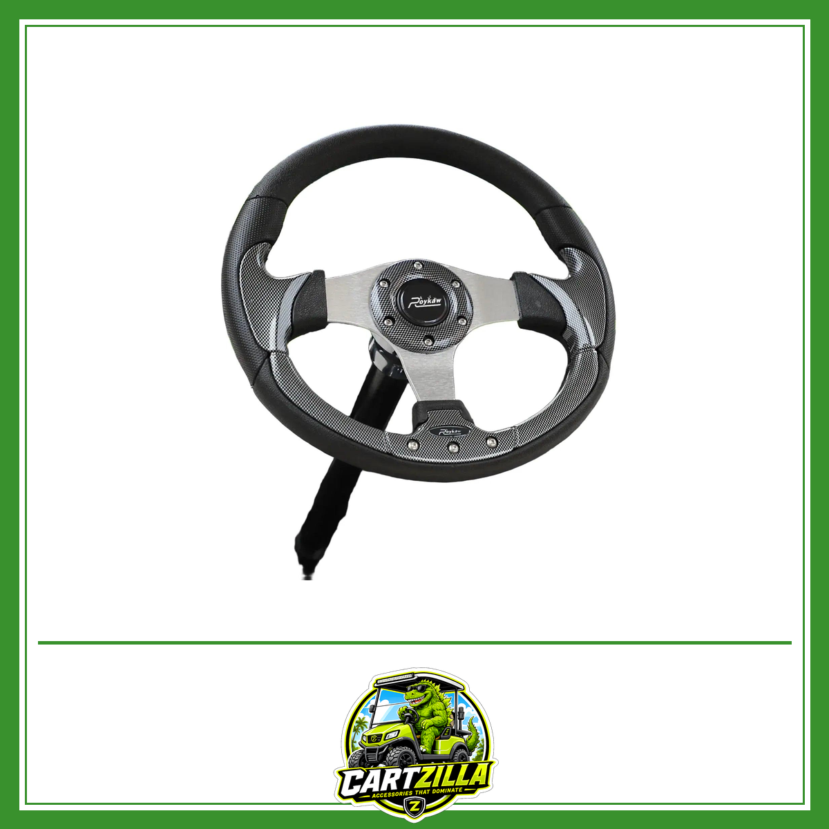 Roykaw Golf Cart Steering Wheel Fit for EZGO TXT/RXV, Club Car DS/Precedent/Tempo, Yamaha G29/Drive/Drive2 & Most Golf Carts-Cartzilla LLC