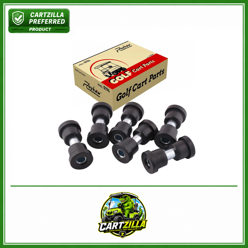 Golf Cart Front/Rear Leaf Spring Bushing & Sleeves Kits | Club Car DS 1981-up & EZGO TXT/Medalist 1994-up Models