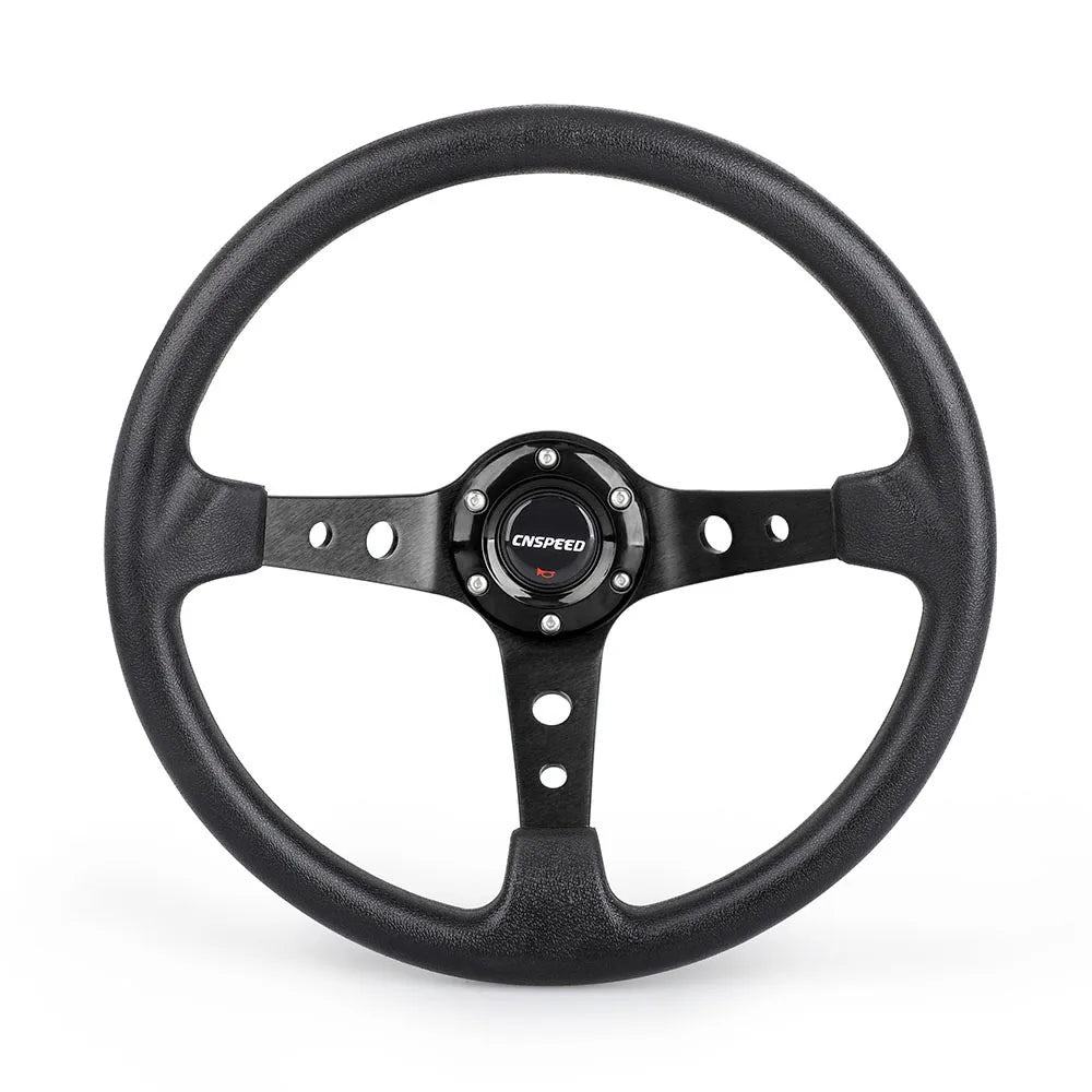14 Inch 350mm PU Leather Racing Steering Wheel with 70mm PCD Adapter for Logitech G29 G920 G923