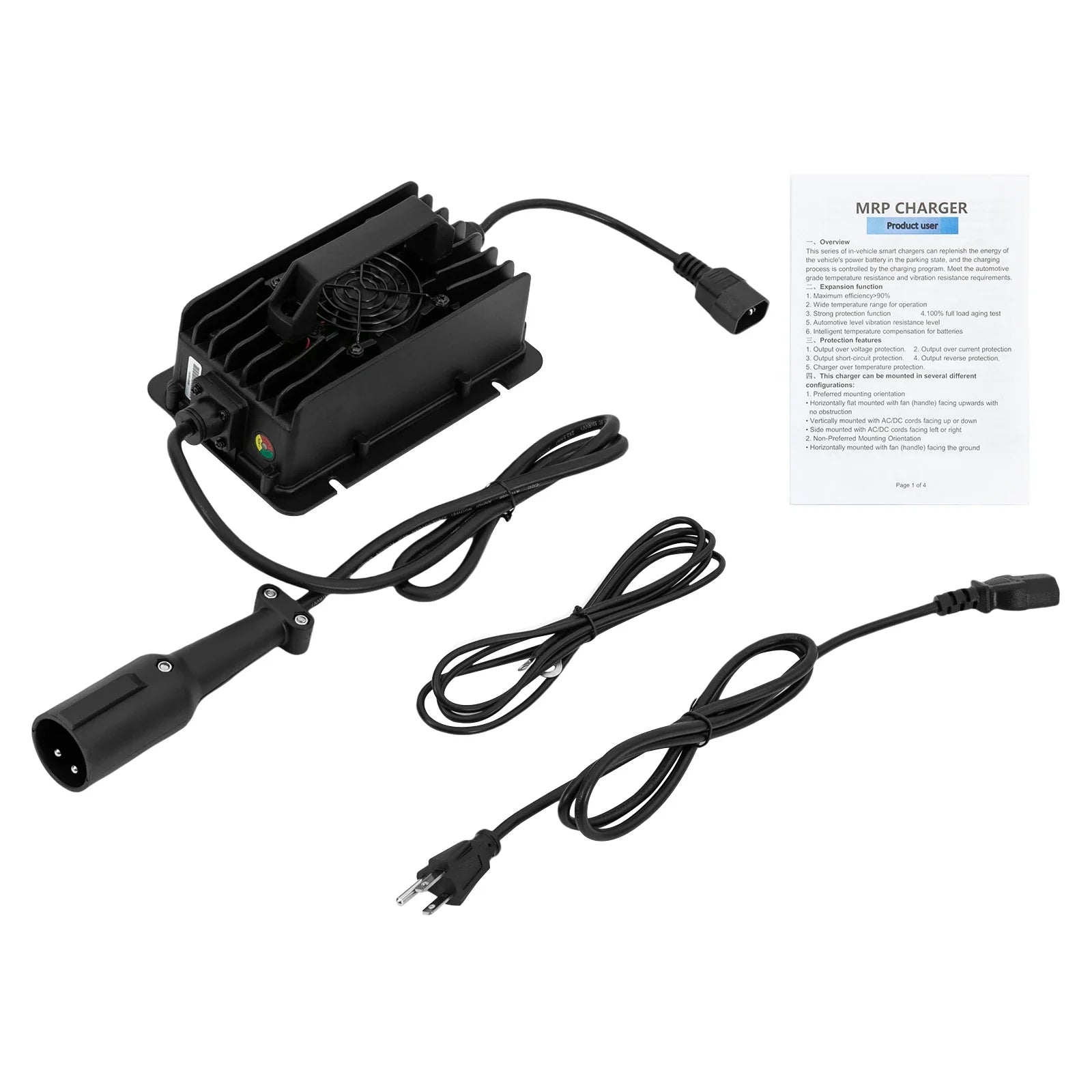 48 Volt Golf Cart Charger 15 Amp Battery Charger for Golf Cart Durable Charging Unit Anti-Rust Corrosion Resistant Charger