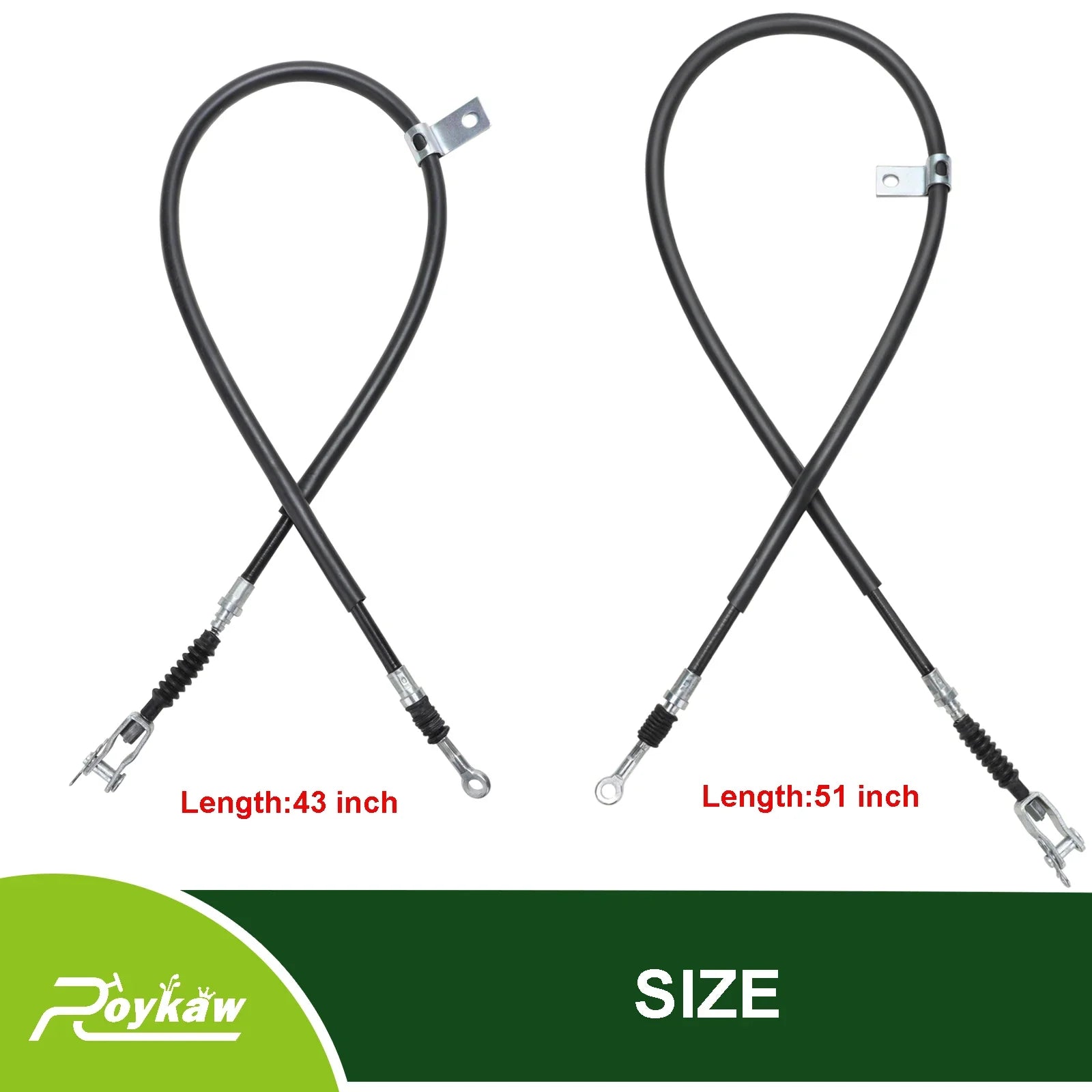 Golf Cart Brake Cable Set for Yamaha G8/G14/G16/G19 Driver & Passenger Side OEM# JF2-F6351-10 JF2-F6341-00