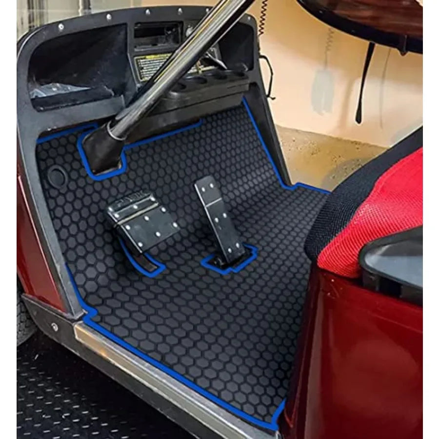 Golf Cart Floor Liner Mat Full Coverage Custom Fit for EZGO TXT 1994-2025,Express S4 (2012-2020) Cushman Workhorse EX1 (2020),