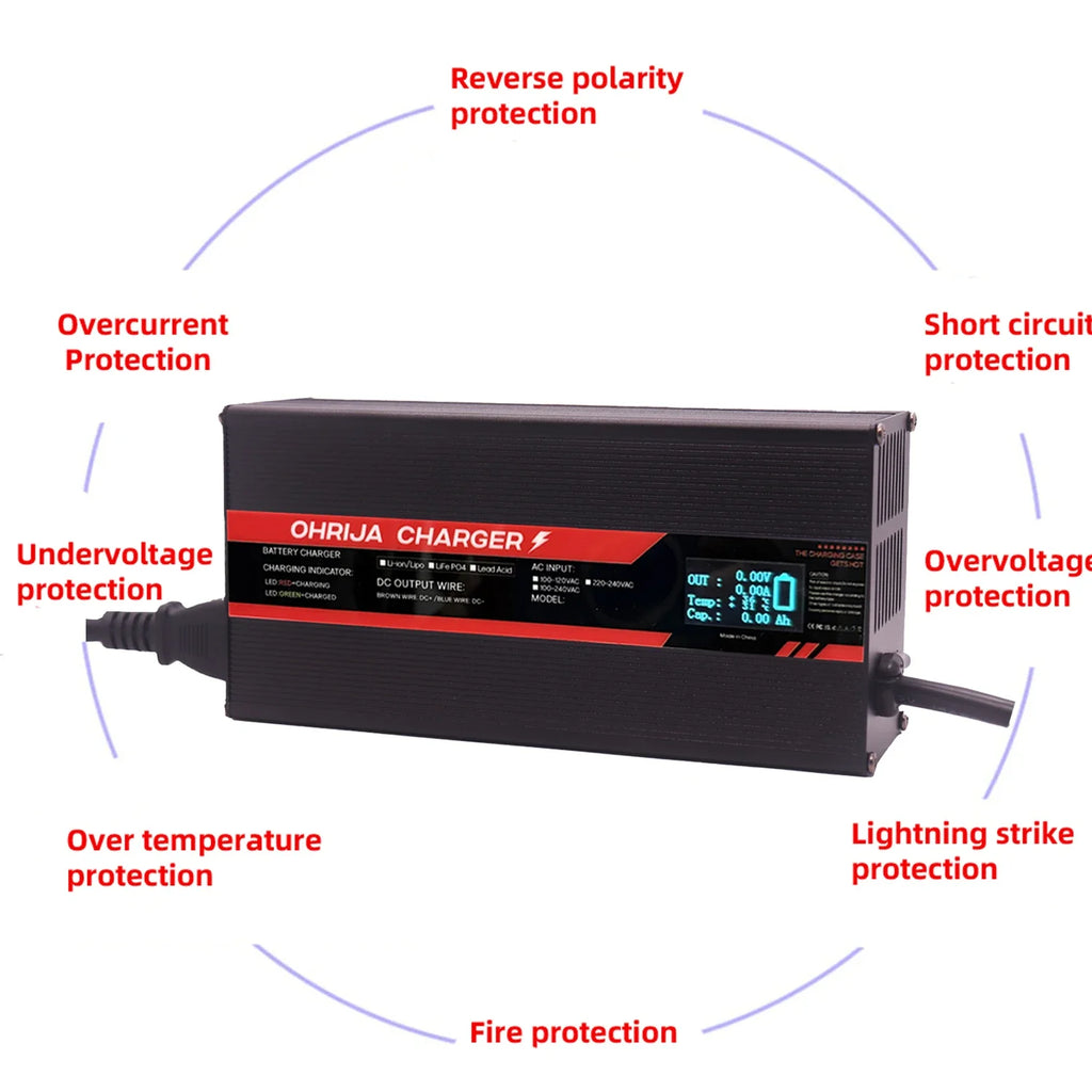 48V 15A Golf Cart Lead Acid Charger with Digital Display