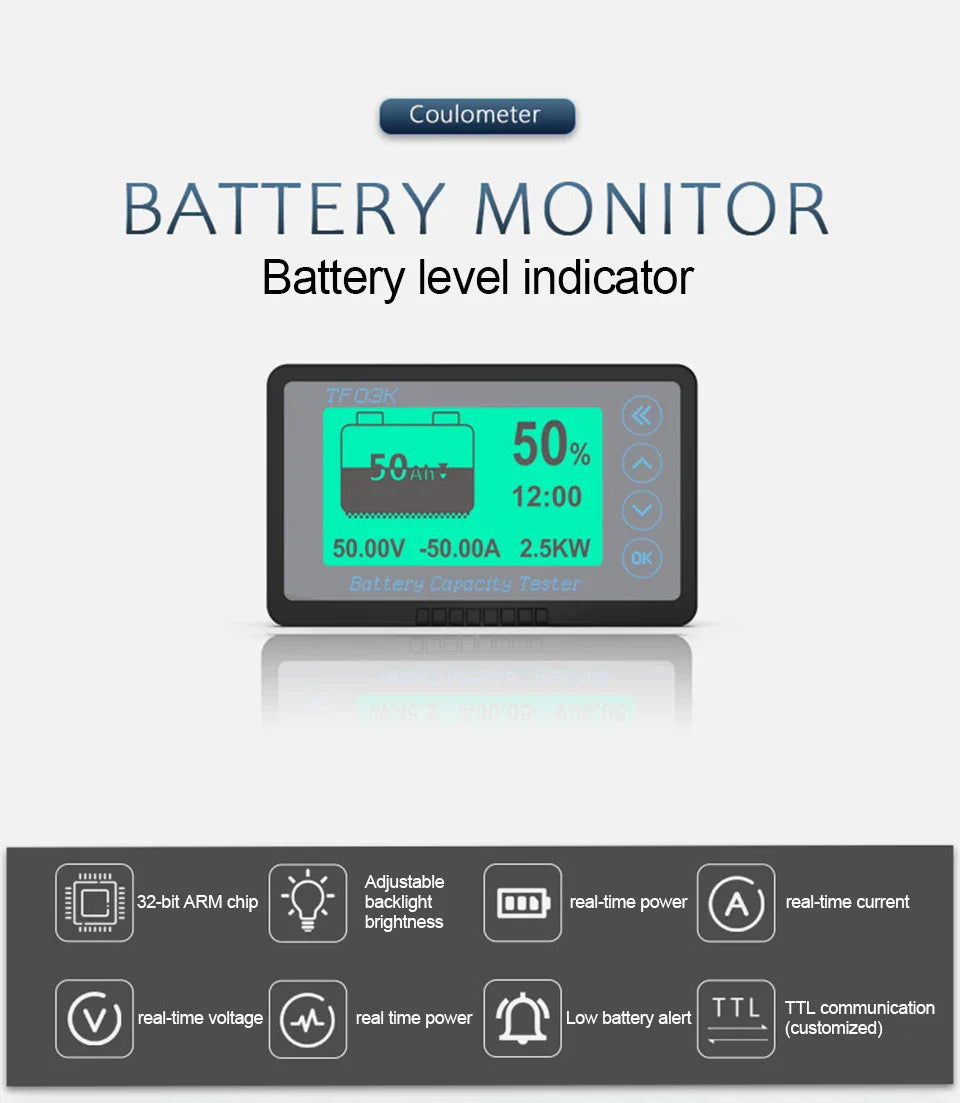 Golf Cart Battery Capacity Tester with Coulomb Counter