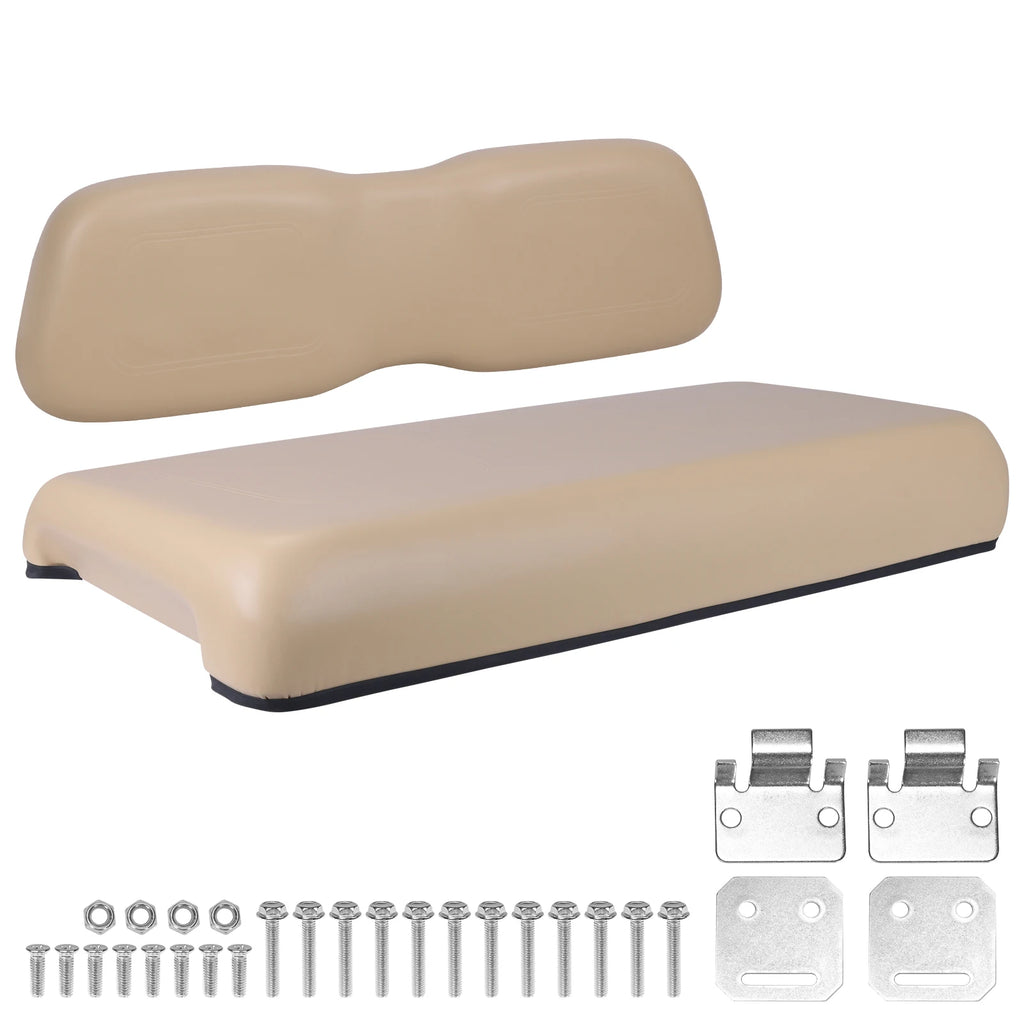 Club Car DS Front Seat Cushion Set – PU Leather Bottom & Backrest Replacement (2000.5 & Up)