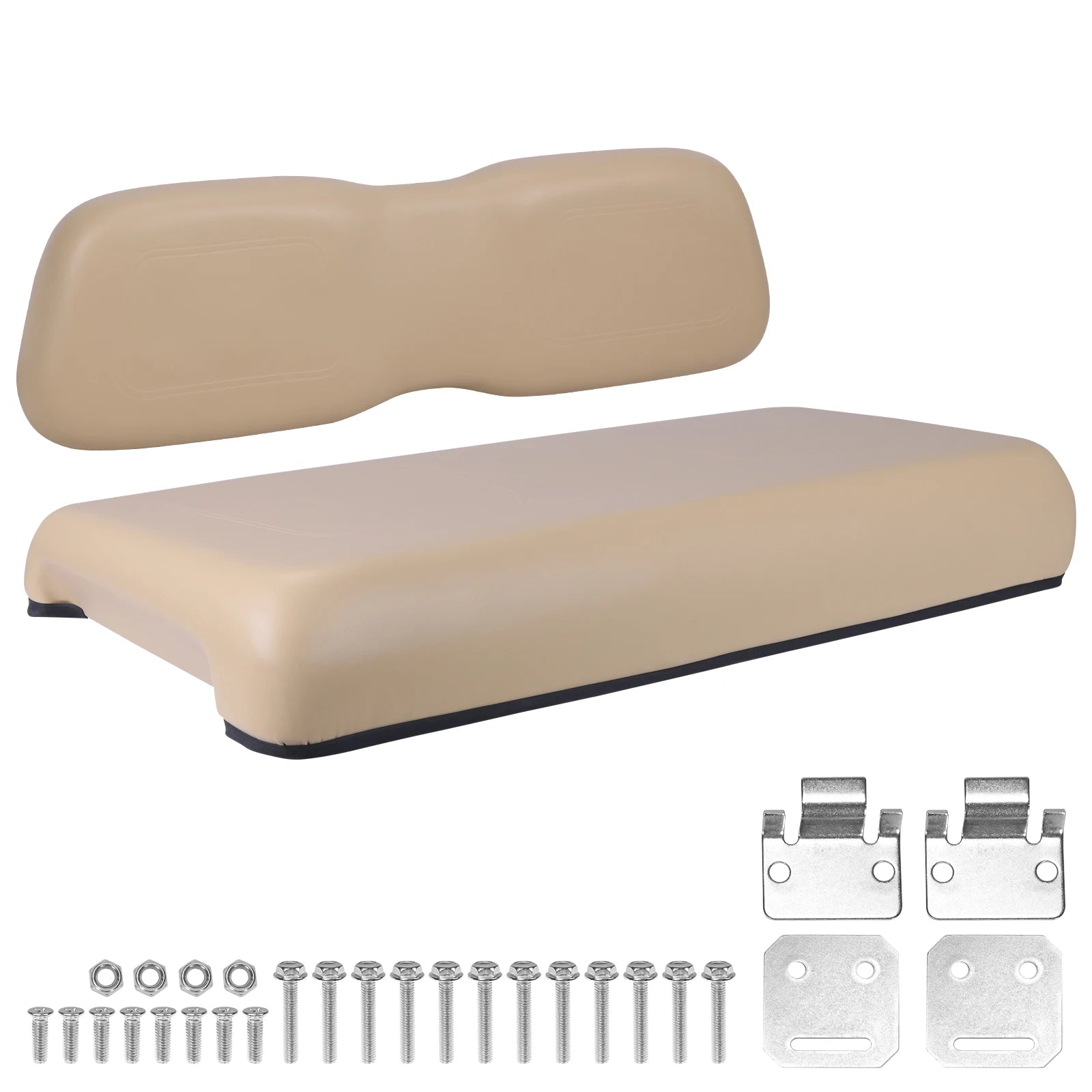 Club Car DS Front Seat Cushion Set – PU Leather Bottom & Backrest Replacement (2000.5 & Up)