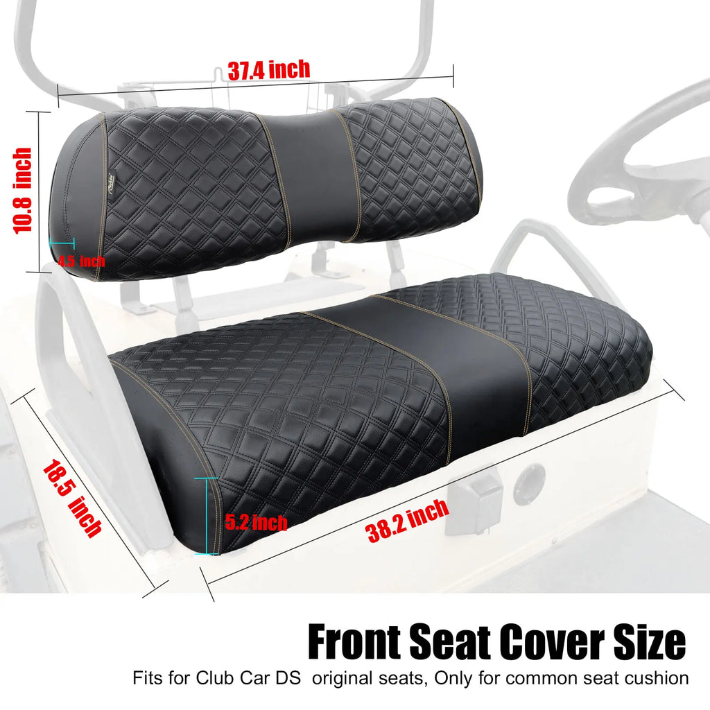 Golf Cart Seat Covers Kit Fit | Club Car DS OEM Ordinary Seat Cushion, Vinyl Material/Soft, Comfortable & Easy to Clean