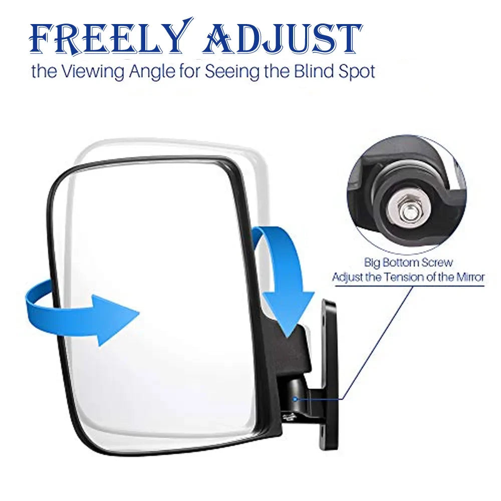 2pcs Universal Golf Car Side Mirror Rear View Mirror Golf Cart Mirrors for EzGo Club Car Yamaha Moveland RHOX Style Accessories