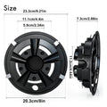 8" Black Chrome Golf Cart Hub Caps – No-Tool Install for Club Car (Set of 4)