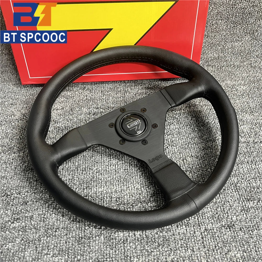 13 Inch 320mm Real Leather Racing Steering Wheel for Golf Cart – JDM Sport Drift