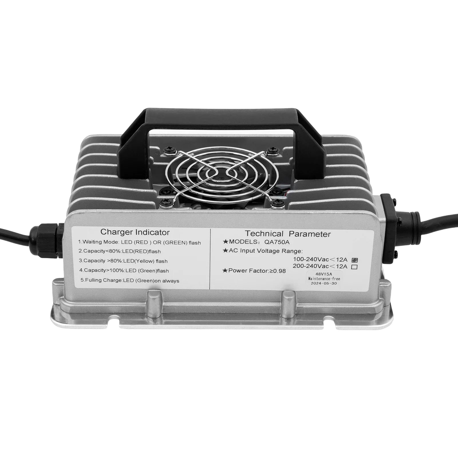 48Volt 15Amp Golf Cart Battery Charger, Car Golf Cart Smart Charger, Golf Cart Battery Charger, Model QA750A