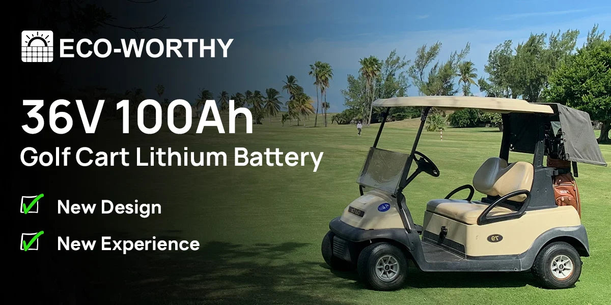 36V 100Ah Golf Cart Lithium Battery with BMS & Bluetooth