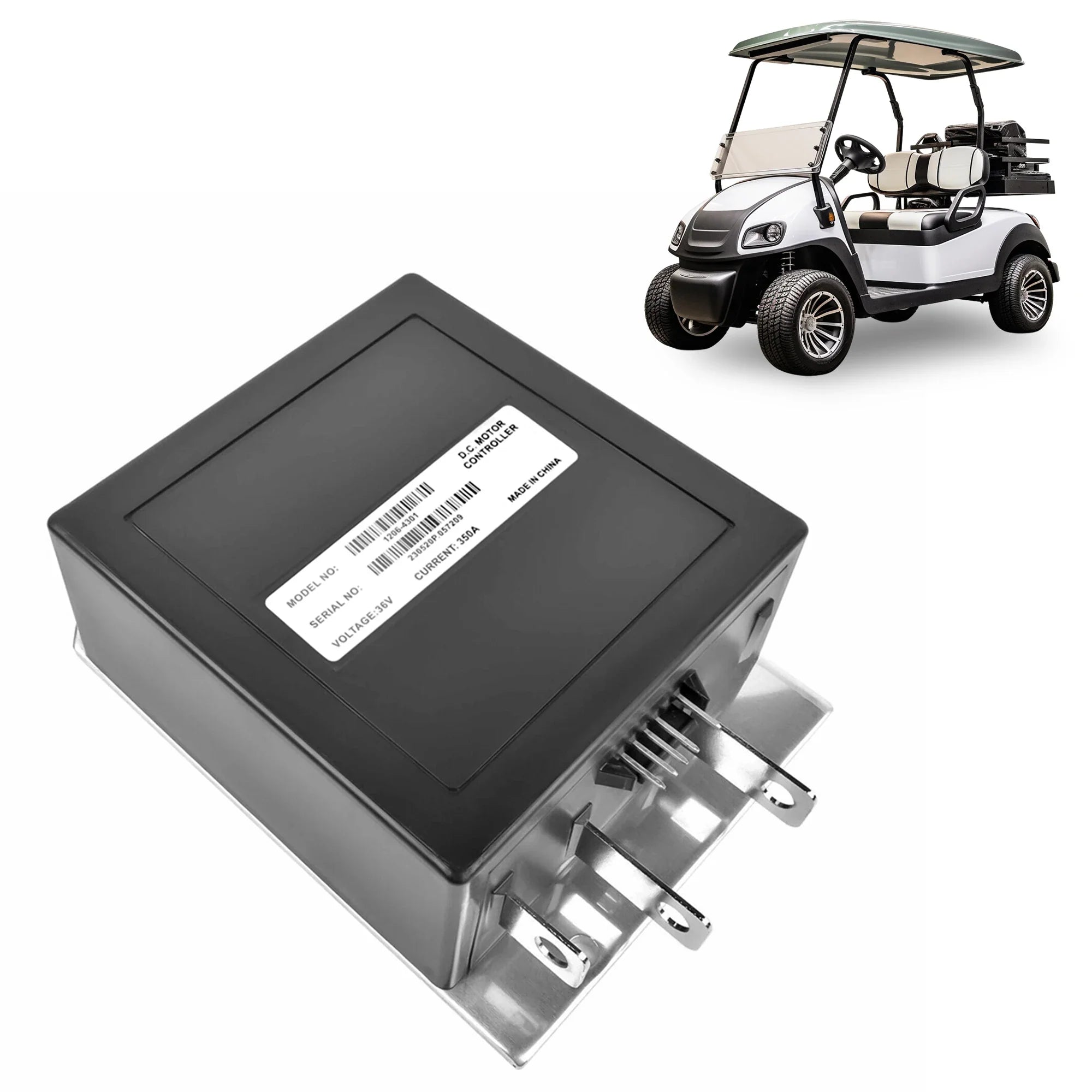 36V 350A ITS Golf Cart Motor Controller for EZGO TXT, Club Car & Yamaha – Replaces 1206-4301
