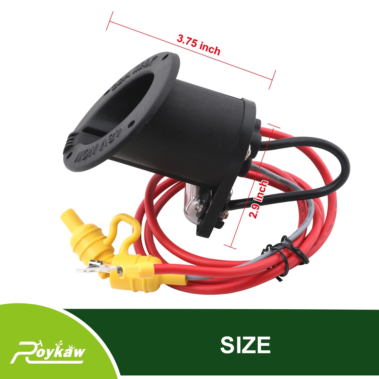 48 Volt Charger Receptacle with Fuse Assembly | Club Car DS 2000-up Electric