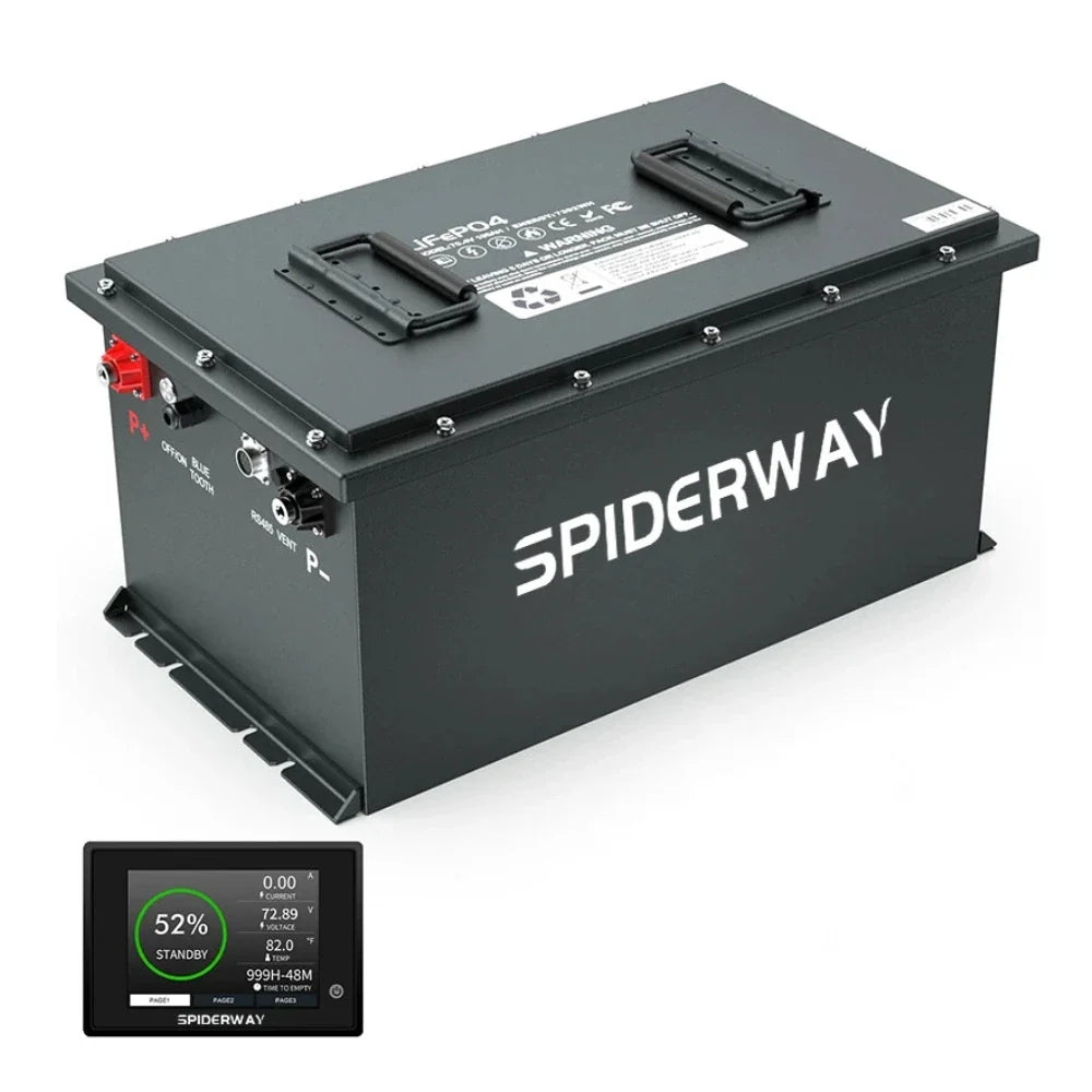 48V 150Ah Lithium Golf Cart Battery Built-in 200A BMS 6000+ Cycles Max. 10.24kW, Support Touch Monitor & Mobile APP