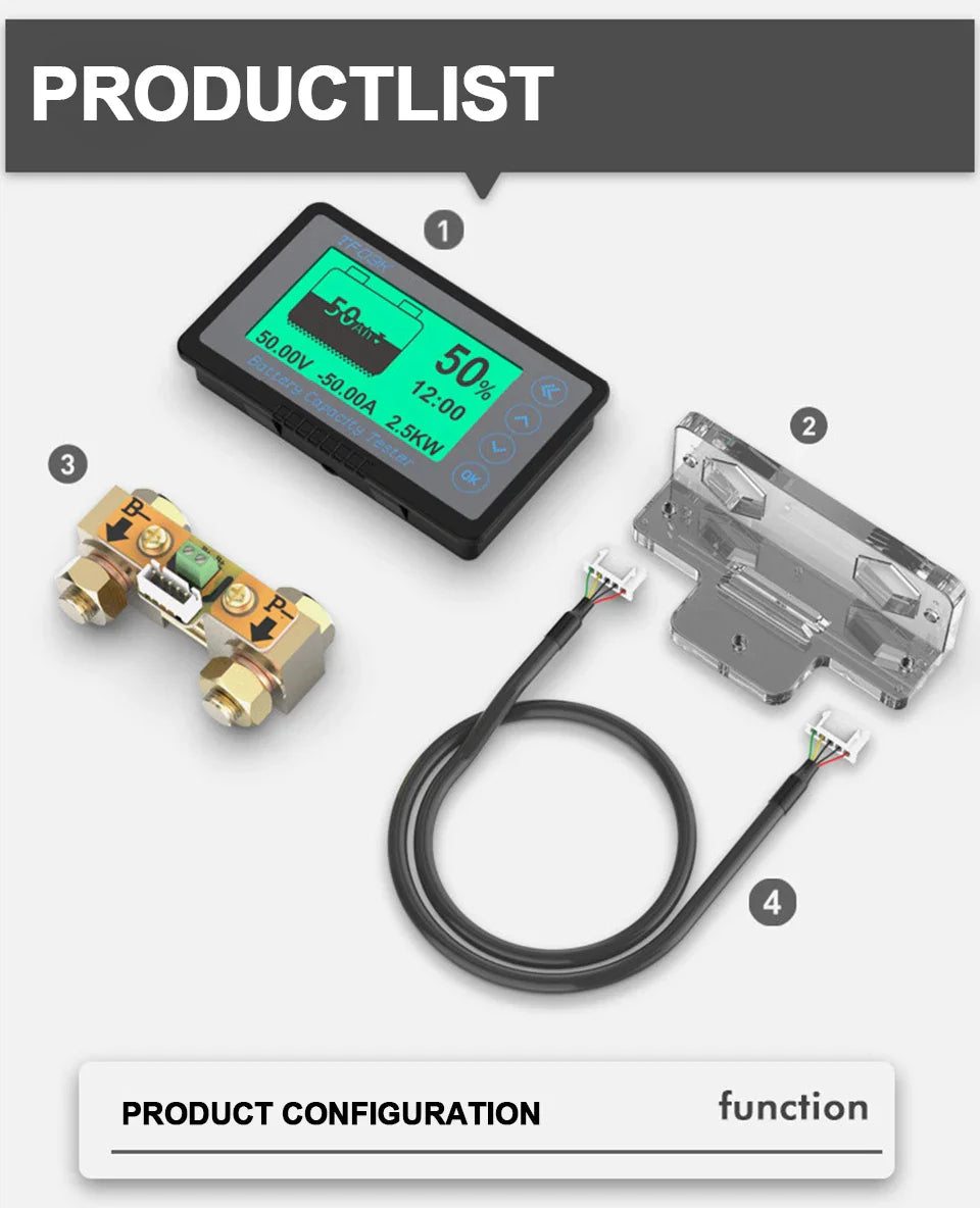 Golf Cart Battery Capacity Tester with Coulomb Counter