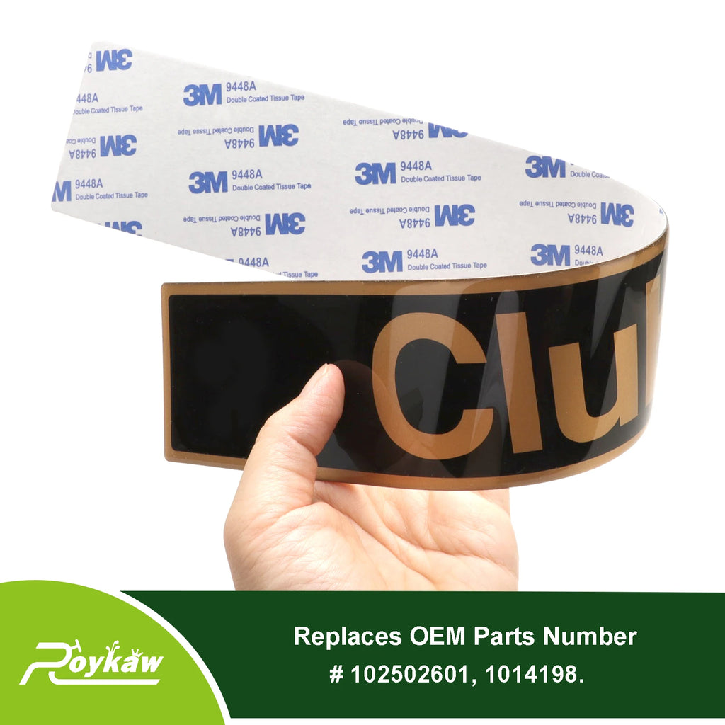 Golf Cart Name Plate/Emblem Compatible with Club Car Precedent Models, Replaces OEM # 102502601
