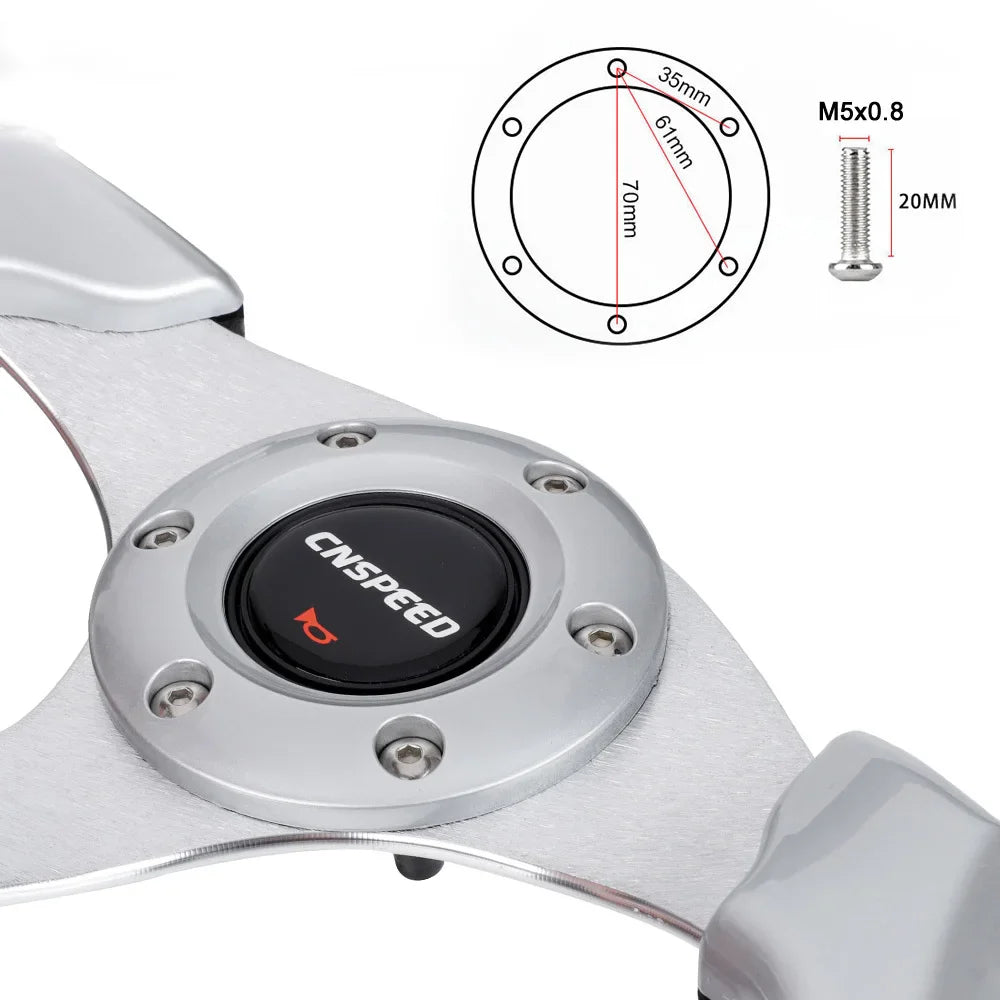 13 Inch 320mm Racing Style Steering Wheel for Yamaha Golf Cart & EZGO – Aluminum Alloy