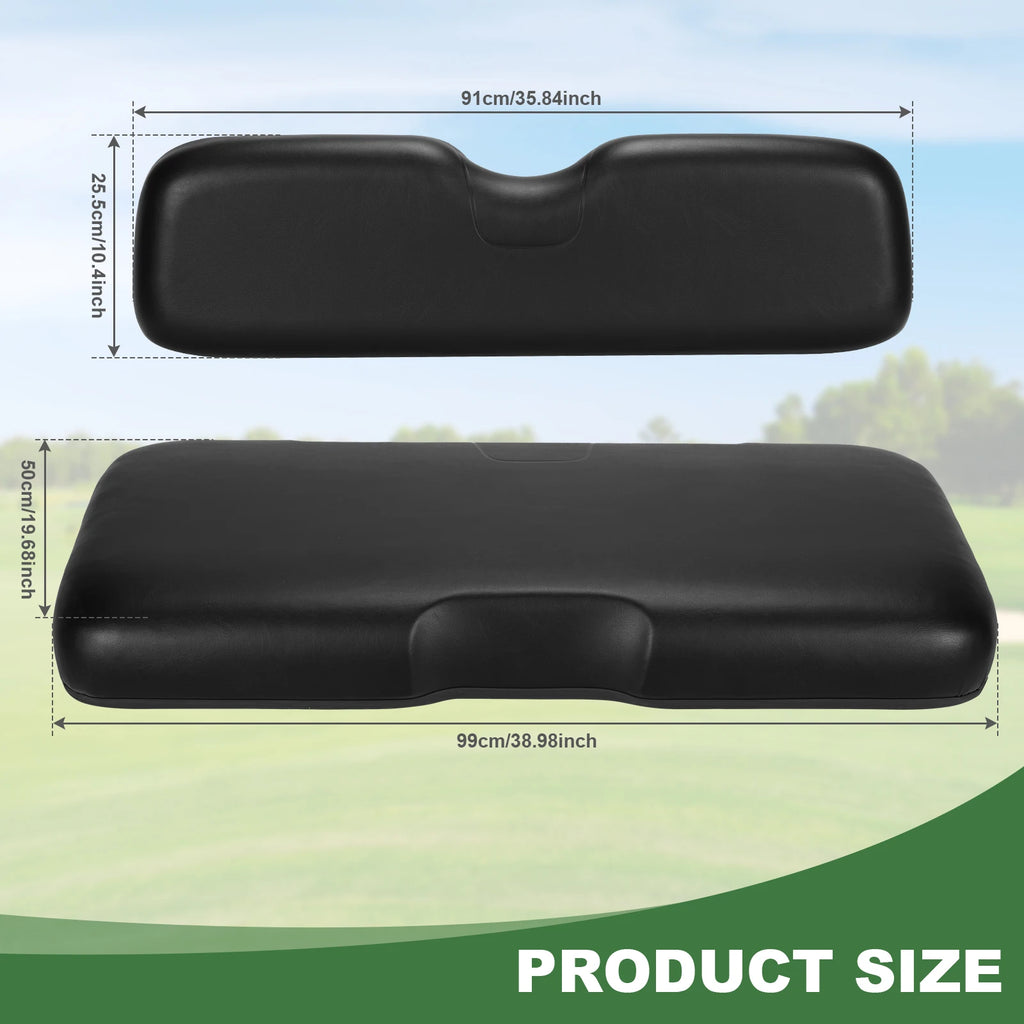 EZGO RXV Front Seat Cushion Assembly – PU Leather Bottom & Backrest Kit (2008 & Up)