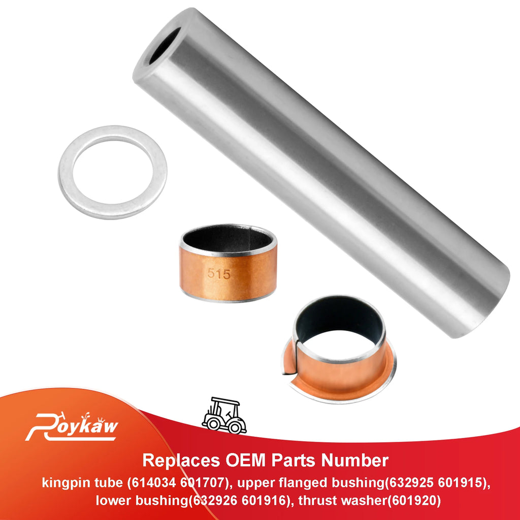 Golf Cart Bushing Spindle King Pin Tube Fit | EZGO TXT/RXV , Replaces #70648G01,70749G01, 70745G01
