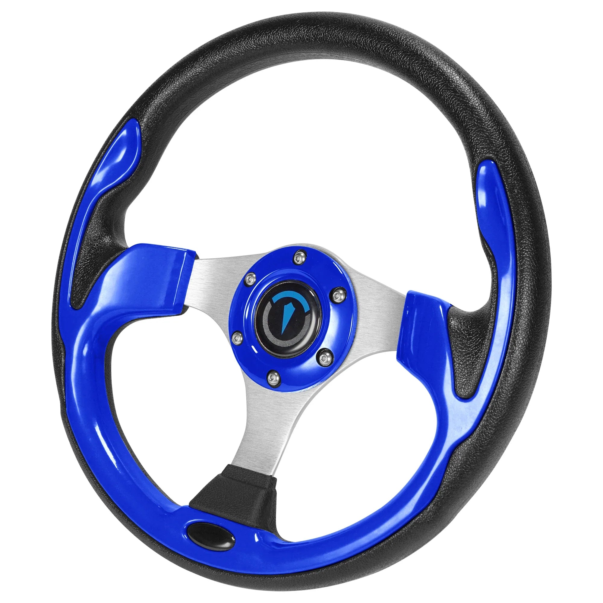 13 Inch 320mm Universal Golf Cart Steering Wheel – PU Leather, 5/6 Hole
