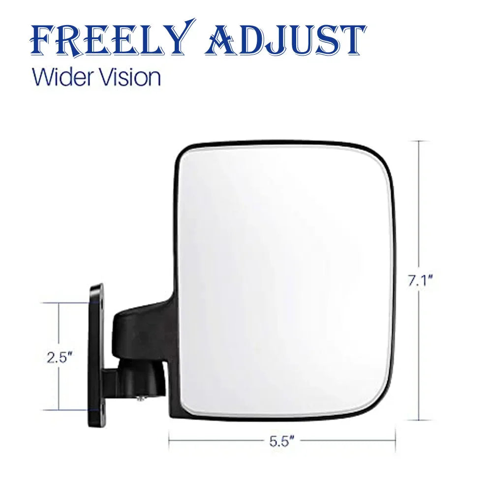2pcs Universal Golf Car Side Mirror Rear View Mirror Golf Cart Mirrors for EzGo Club Car Yamaha Moveland RHOX Style Accessories