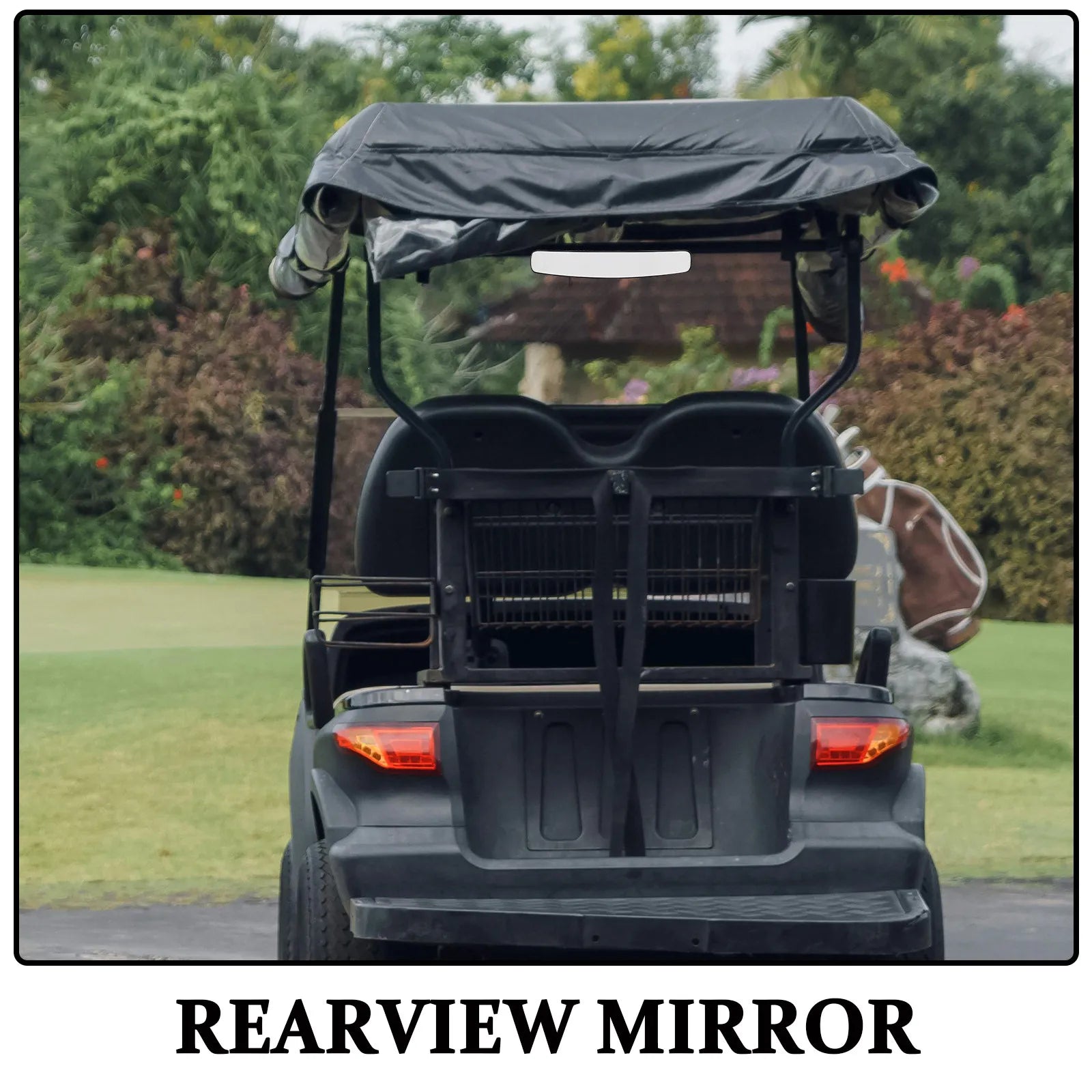Golf Cart Rearview Mirror Convex Wide Field Clear View Golf Cart Rear Mirror Accessories for Safe Driving Use Side Mirrors