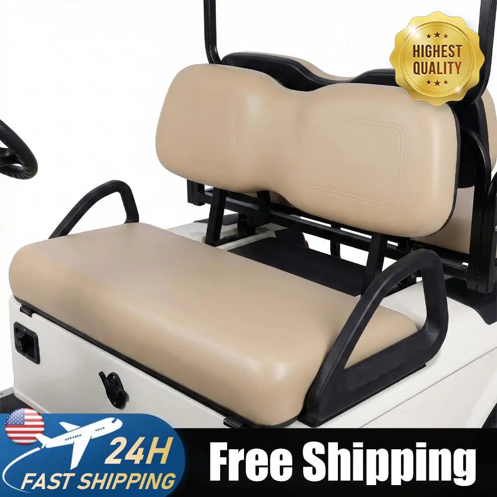 Club Car DS Front Seat Cushion Set – PU Leather Bottom & Backrest Replacement (2000.5 & Up)
