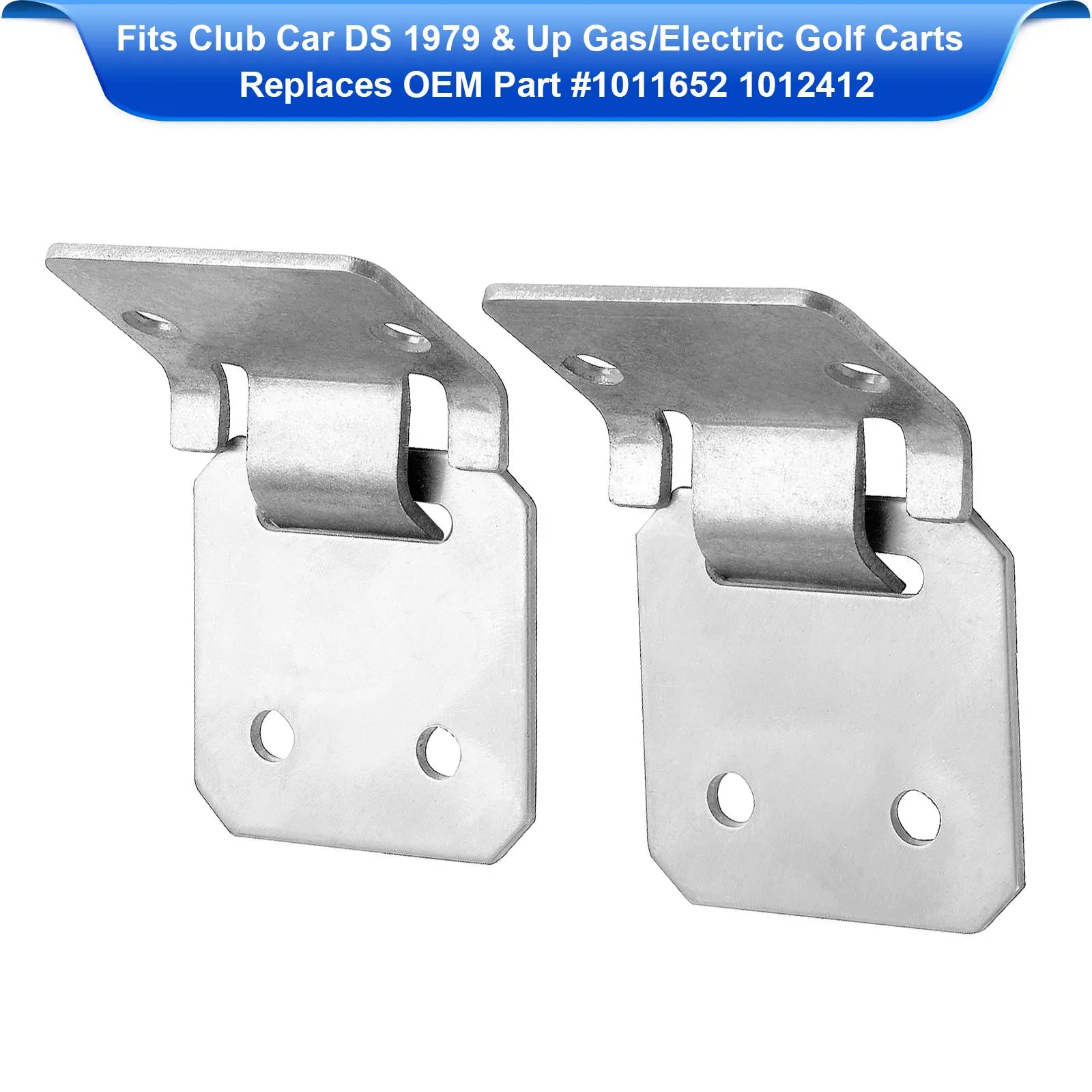 Golf Cart Club Car DS Seat Hinge Plate Male & Female Kit | Club Car DS 1979-up, Replaces OEM # 1012412, 1011652