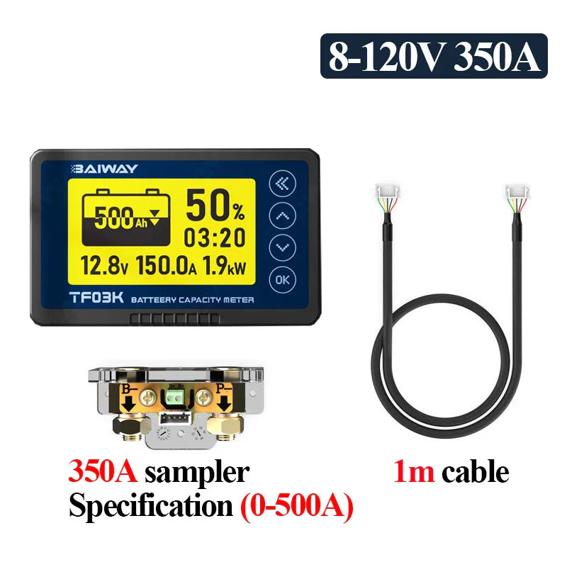 Golf Cart Battery Capacity Tester with Coulomb Counter