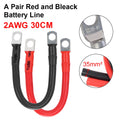 A Pair Of Red Black 30m 2AWG Battery Inverter Cable Set Cable With Terminals Copper Wire Connector For Car RV Marine Inverter