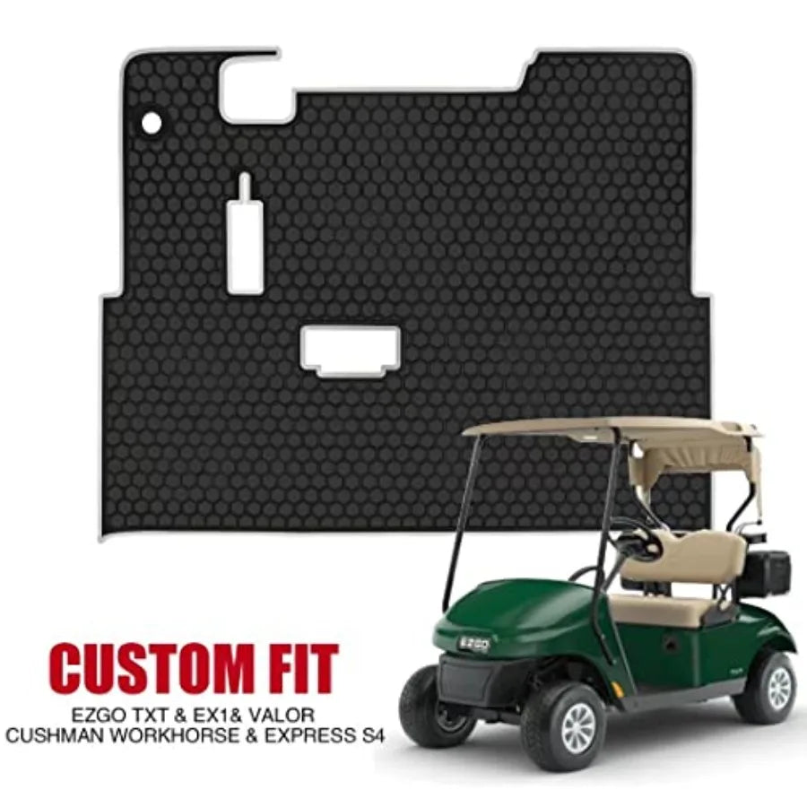 Golf Cart Floor Liner Mat Full Coverage Custom Fit for EZGO TXT 1994-2025,Express S4 (2012-2020) Cushman Workhorse EX1 (2020),