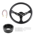 14 Inch 350mm PU Leather Racing Steering Wheel with 70mm PCD Adapter for Logitech G29 G920 G923