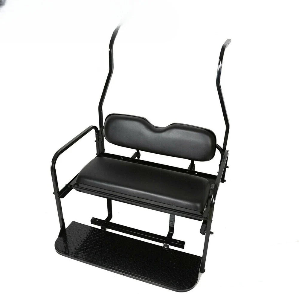 Golf Cart Flip Rear Seat Kit with Roof Supports