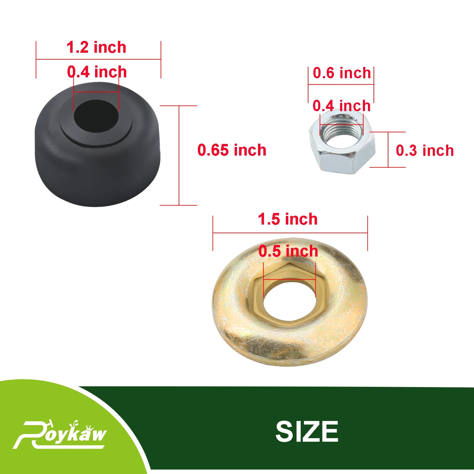 Golf Cart Shock Bushing Kits | EZGO TXT/Marathon 1989-up & Club Car DS/Precedent 1982-ip, OEM # 1011415, 1010142