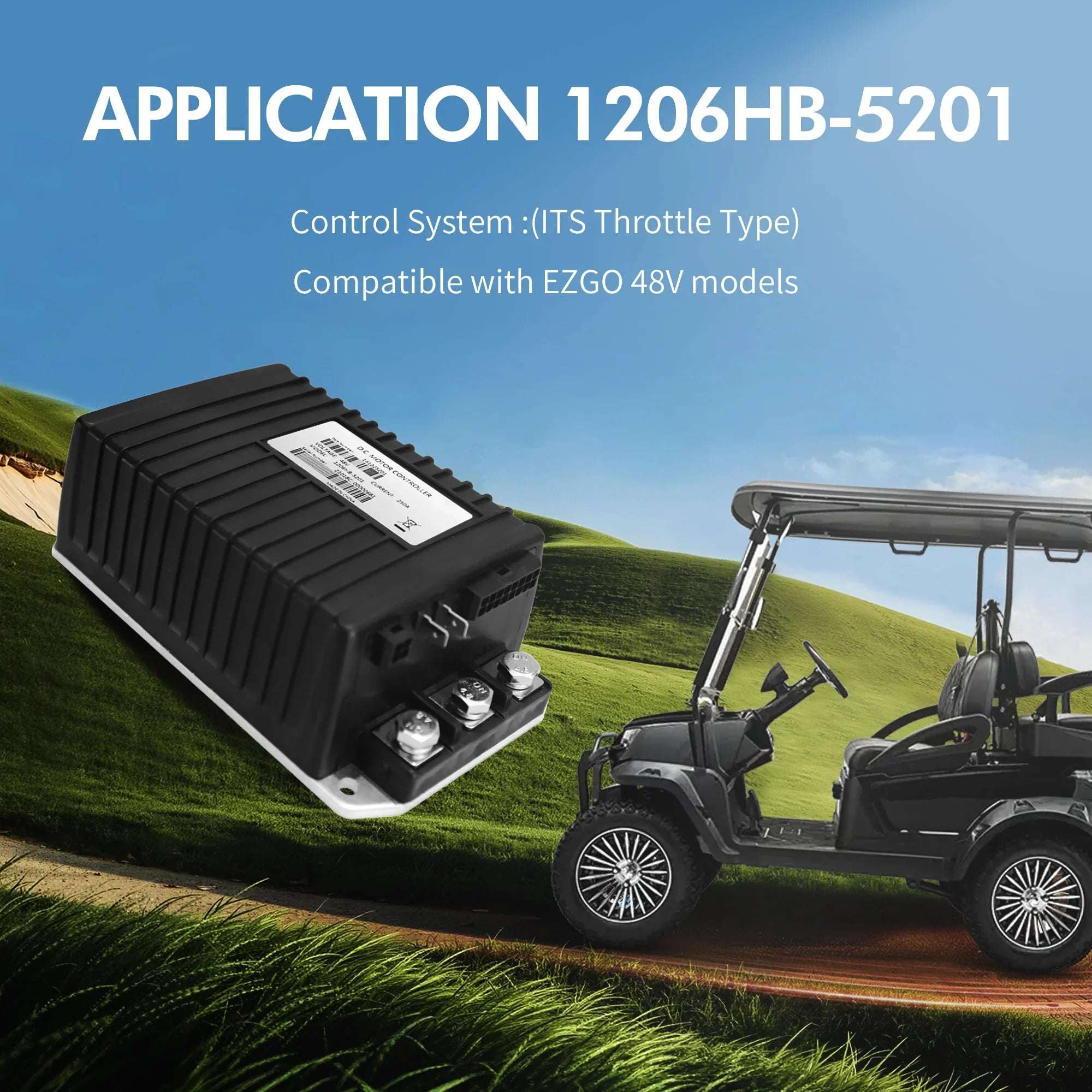 48V 250A Golf Cart Motor Controller for EZGO TXT & Express (2010+) – Curtis 1206HB-5201 / 612632