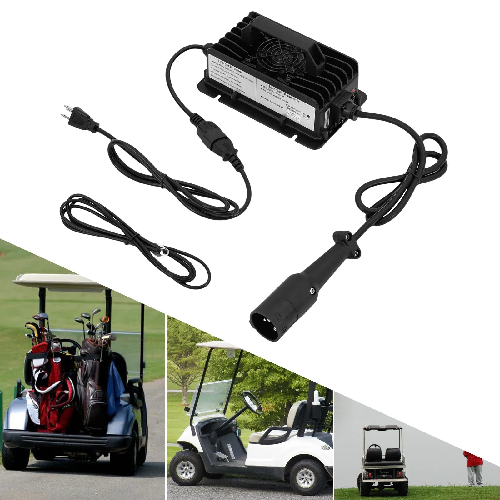 48Volt 15Amp Golf Cart Battery Charger, Car Golf Cart Smart Charger, Golf Cart Battery Charger, Model QA750A
