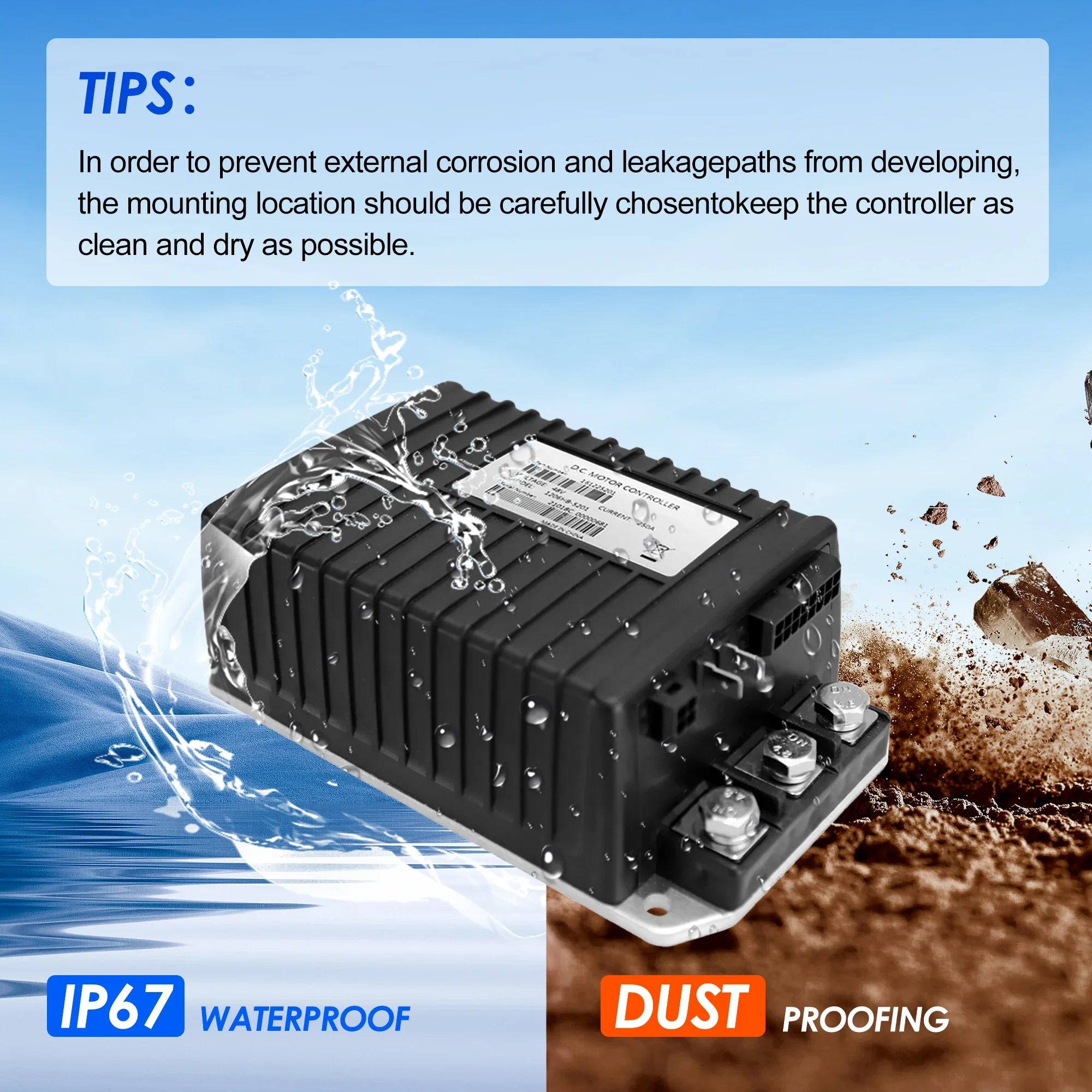 48V 250A Golf Cart Motor Controller for EZGO TXT, Cushman Hauler & Shuttle X4 (2010+) – Curtis 1206HB-5201