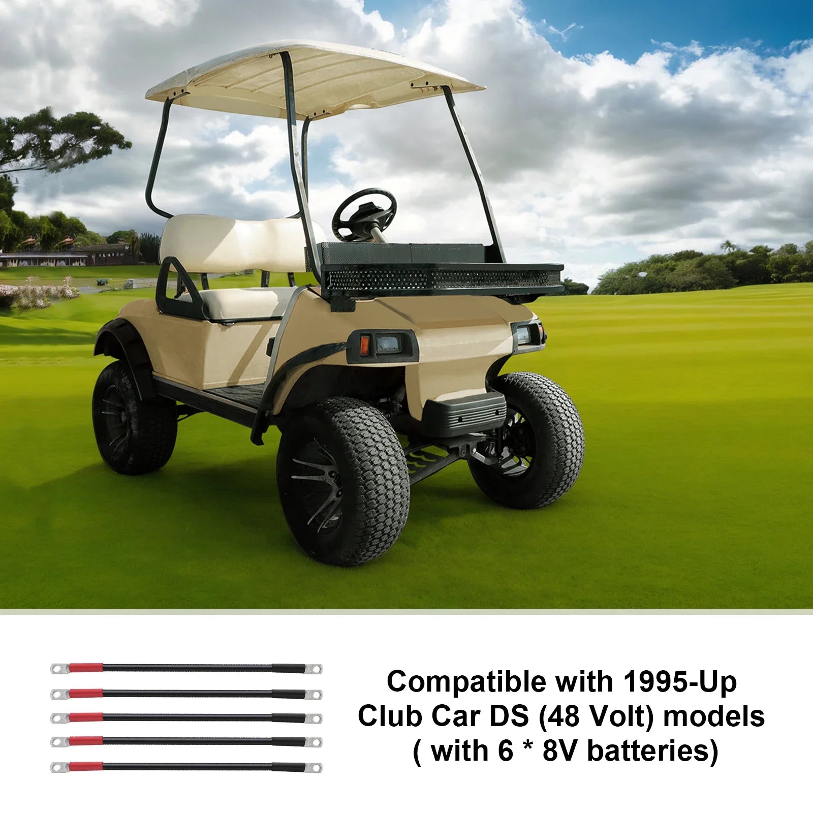 4 Gauge Golf Cart Battery Cables for Club Car DS 48V