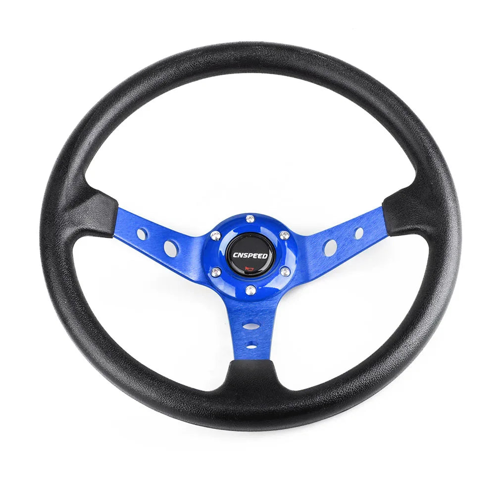 14 Inch 350mm PU Leather Racing Steering Wheel with 70mm PCD Adapter for Logitech G29 G920 G923
