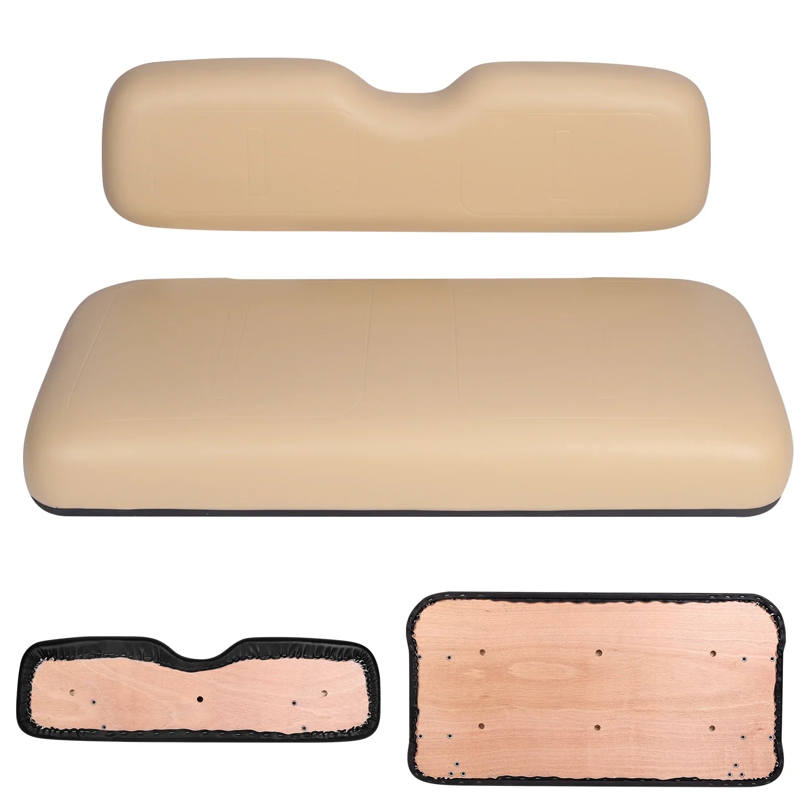 EZGO Medalist TXT Front Seat Cushion Set – PU Leather Bottom & Backrest Replacement (1994–2013)