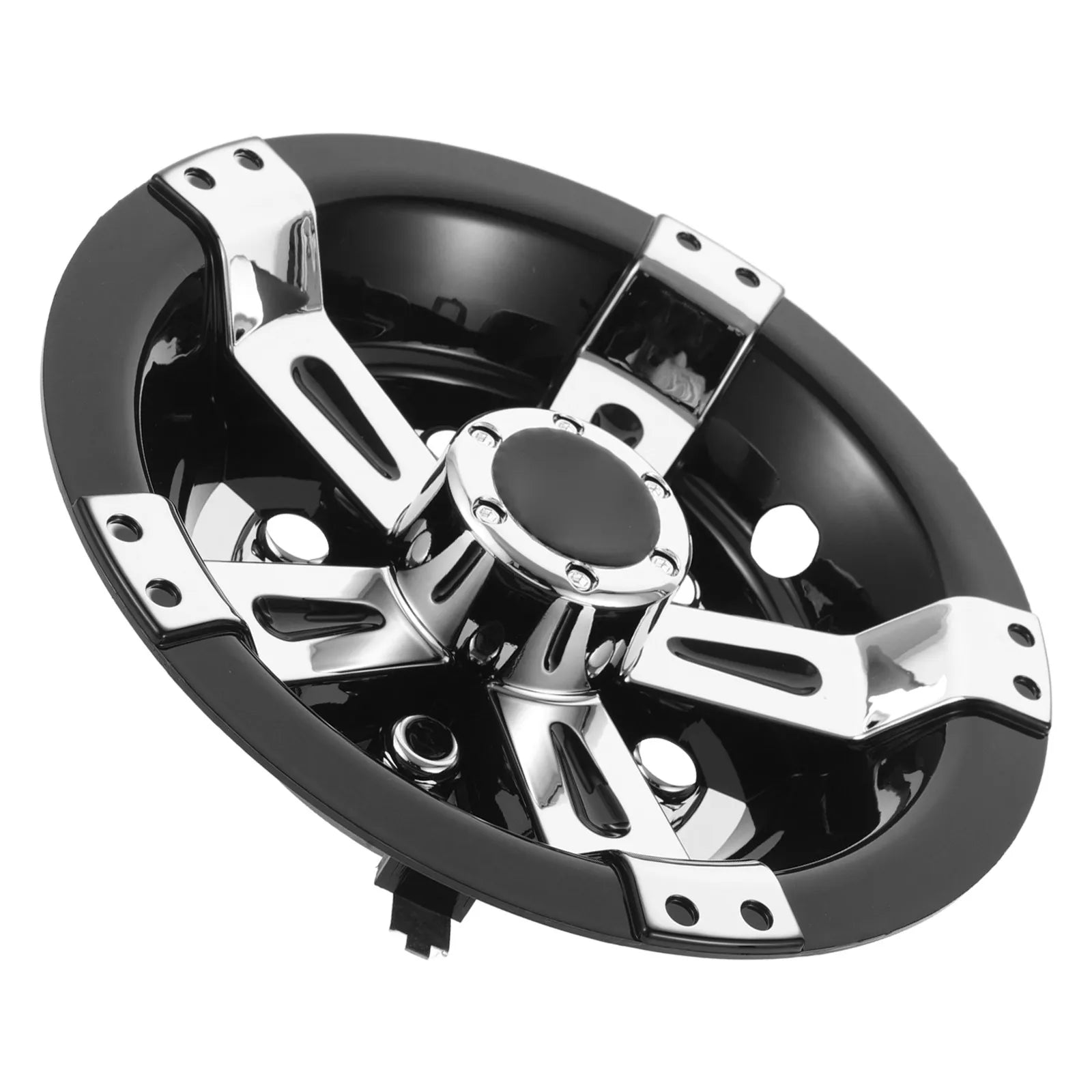 Golf Cart Wheel Hub Cover Hub Cover 8 Inch Decorative Rim Cap Universal Fit Plastic Material Black White Plating