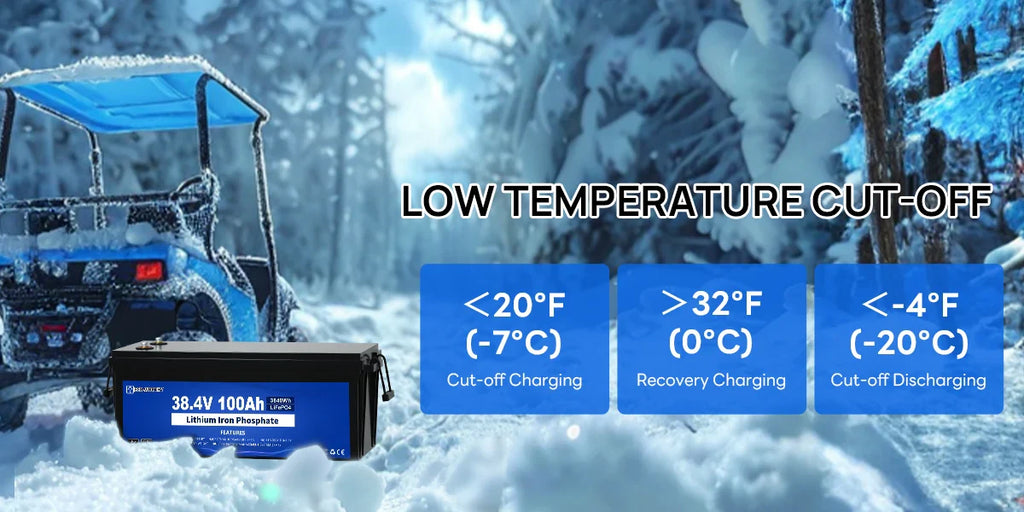 36V 100Ah Golf Cart Lithium Battery with BMS & Bluetooth