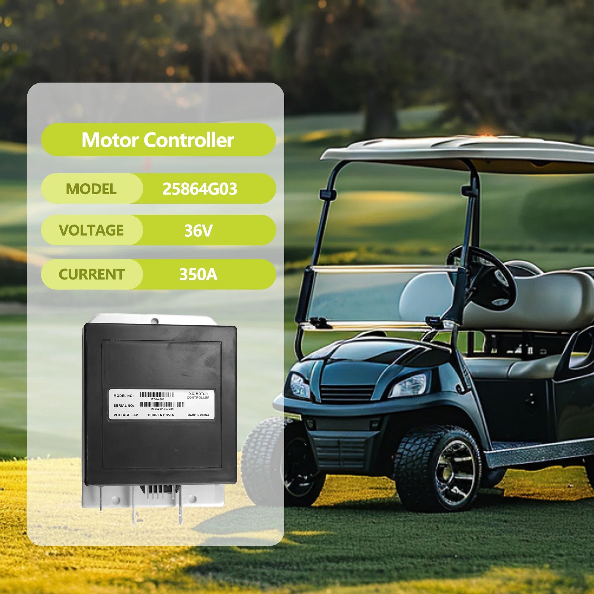 36V 350A Golf Cart Motor Controller for EZGO TXT & Medalist (1994–2012) – Replaces 1206-4301 / 25864G09