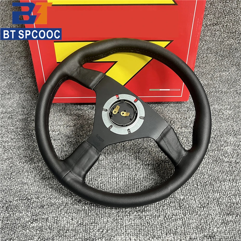 13 Inch 320mm Real Leather Racing Steering Wheel for Golf Cart – JDM Sport Drift