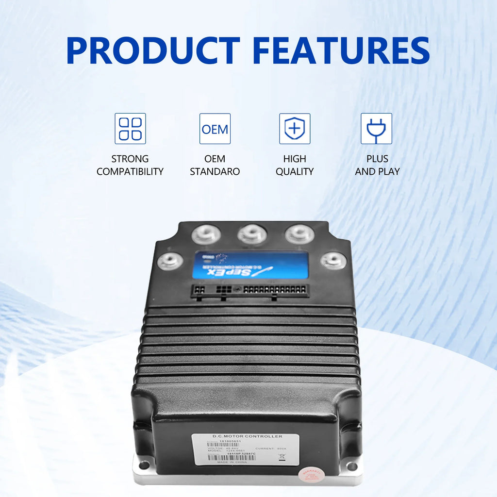 80V 600A DC Motor Controller 1244-6661 Compatible with Curtis SepEx 1244 Series Controllers EZGO Club Car Golf Cart