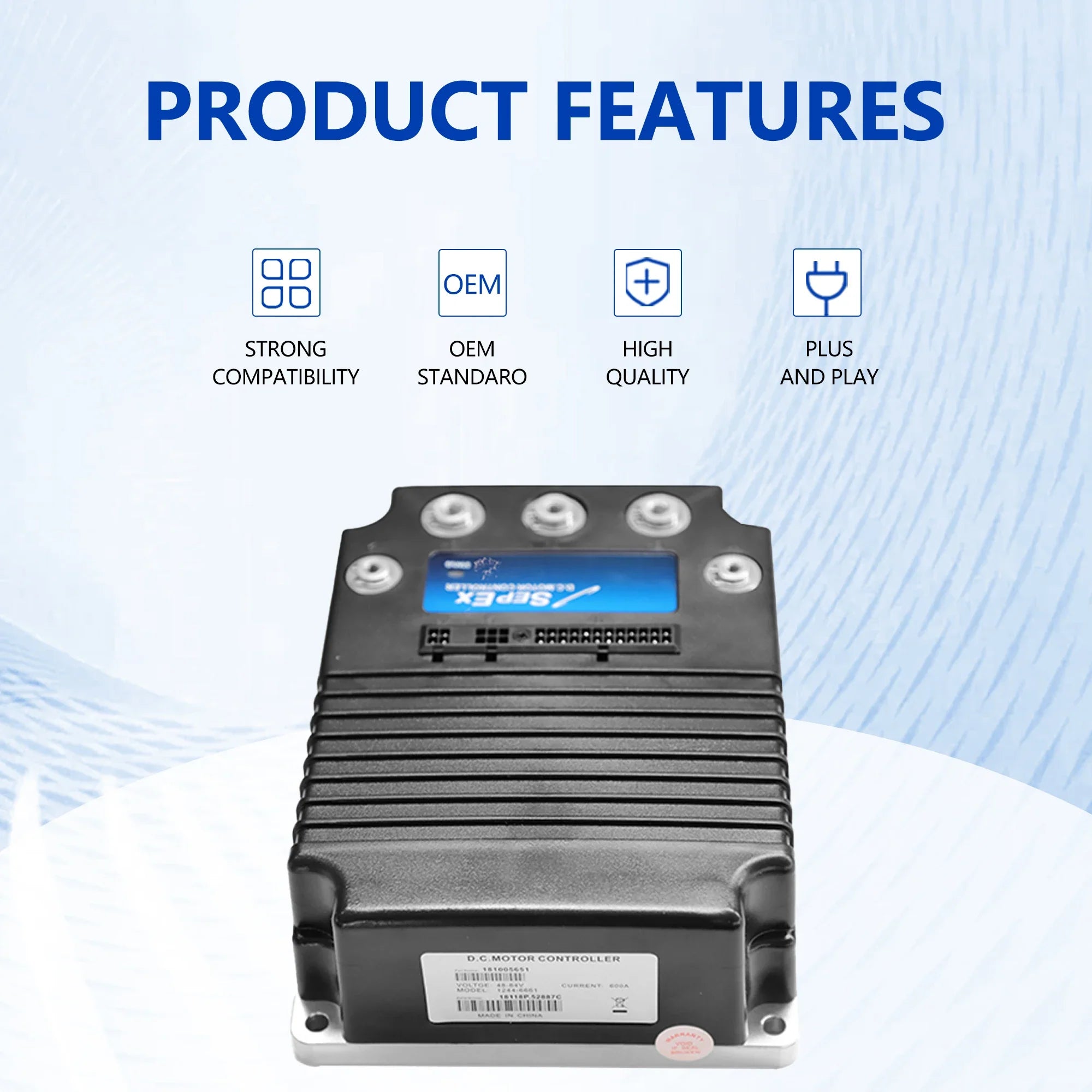 80V 600A DC Motor Controller 1244-6661 Compatible with Curtis SepEx 1244 Series Controllers EZGO Club Car Golf Cart